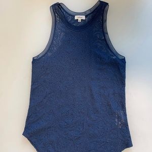 Aritzia - Wilfred Navy Lace Camisole Tank - Size XS
